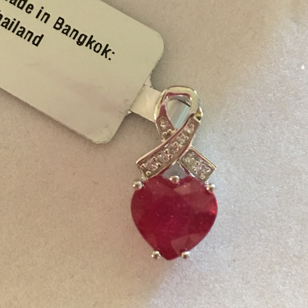 Heart Ruby Pendant